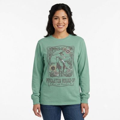Pendleton Round-Up Lagoon Tipton Cowgirl Long Sleeve Tee