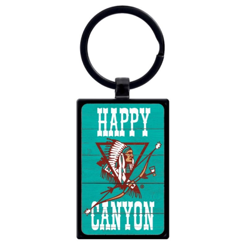 Happy Canyon Wood Keychain