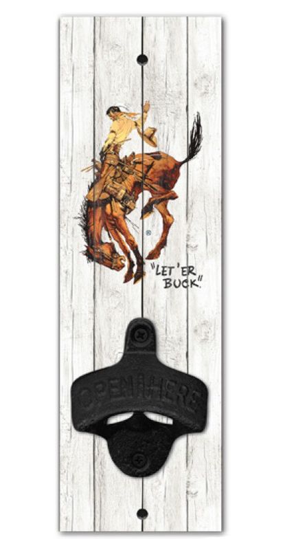 Pendleton Round-Up White Wall Mount Bottle Opener
