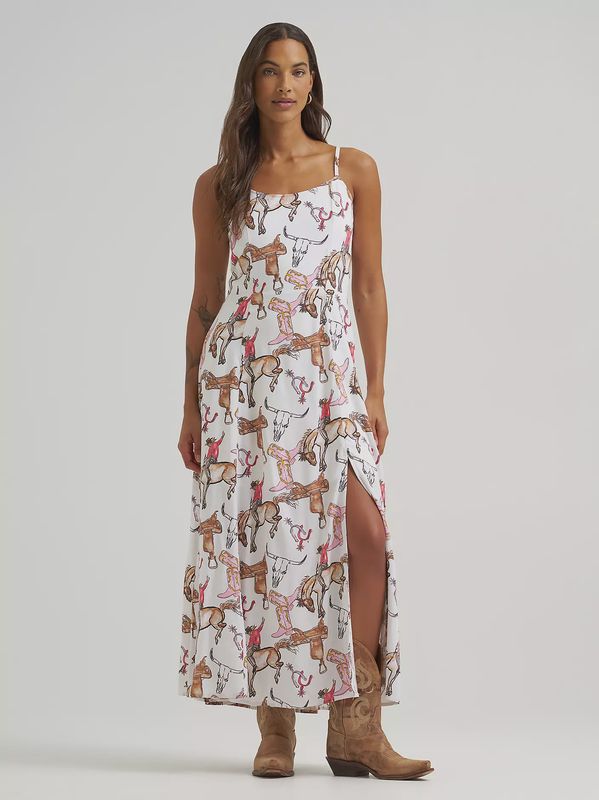 Ladies Wrangler Pendleton Round-Up Western Tank Maxi Dress