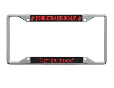 Pendleton Round-Up Black License Plate Frame