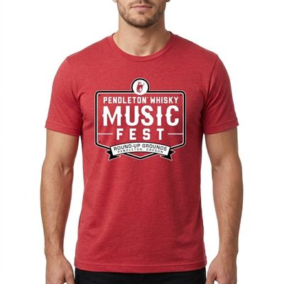 Men's Red Pendleton Whisky Music Fest Tee
