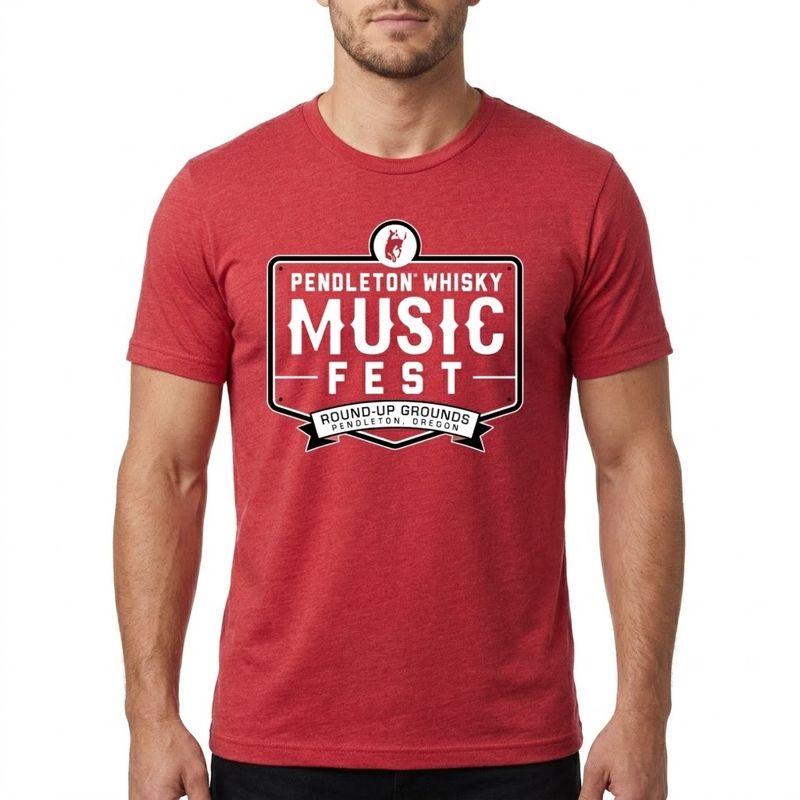 Men's Red Pendleton Whisky Music Fest Tee