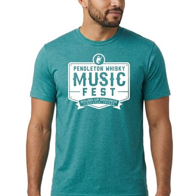 Men's Teal Pendleton Whisky Music Fest Tee