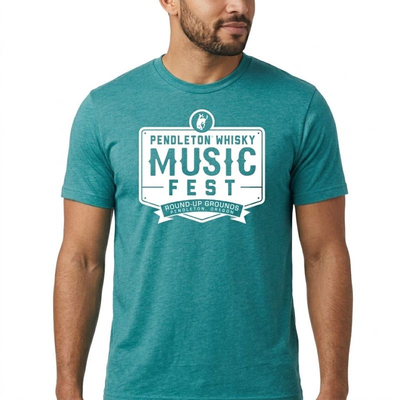 Men's Teal Pendleton Whisky Music Fest Tee