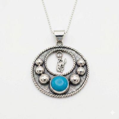 Pendleton Round-Up Vogt Turquoise Stone Necklace