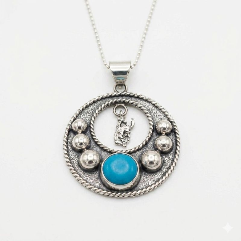 Pendleton Round-Up Vogt Turquoise Stone Necklace