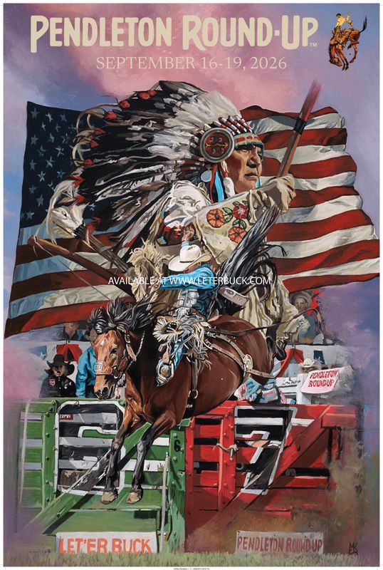 Official 2026 Pendleton Round-Up Poster by Madison Thames