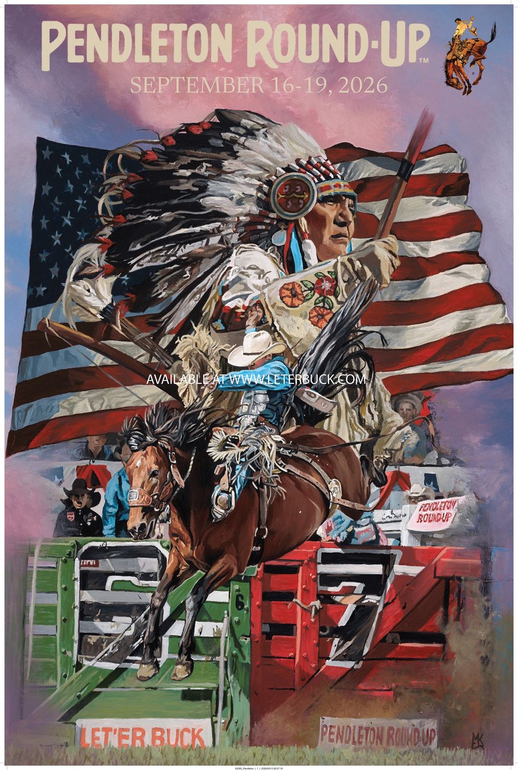 Official 2026 Pendleton Round-Up UNFRAMED Limited Edition Poster by Madison Thames