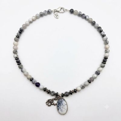 Pendleton Round-Up Dendritic Agate Necklace