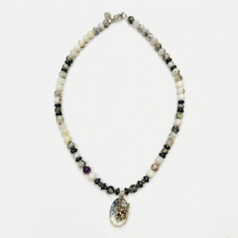 Pendleton Round-Up Dendritic Agate Necklace