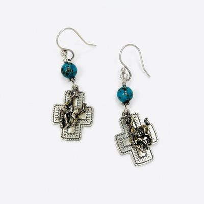 Pendleton Round-Up Santa Fe Cross Earrings