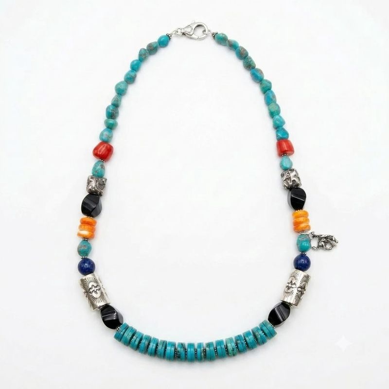 Pendleton Round-Up Stone Necklace