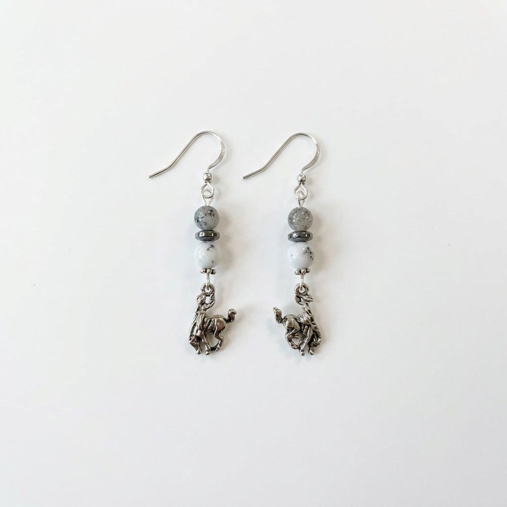 Pendleton Round-Up Dendritic Agate Earrings