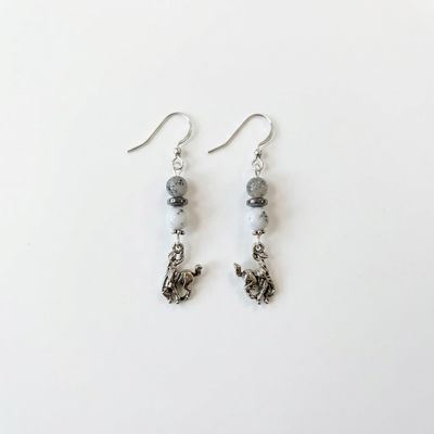 Pendleton Round-Up Dendritic Agate Earrings