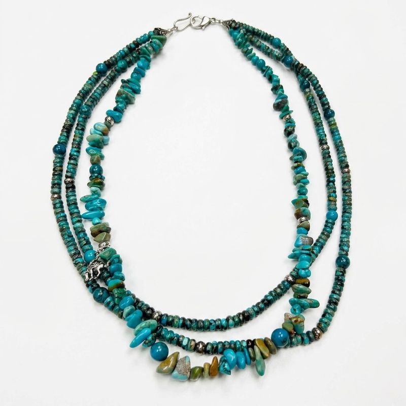 Pendleton Round-Up 3 Strand Turquoise Necklace