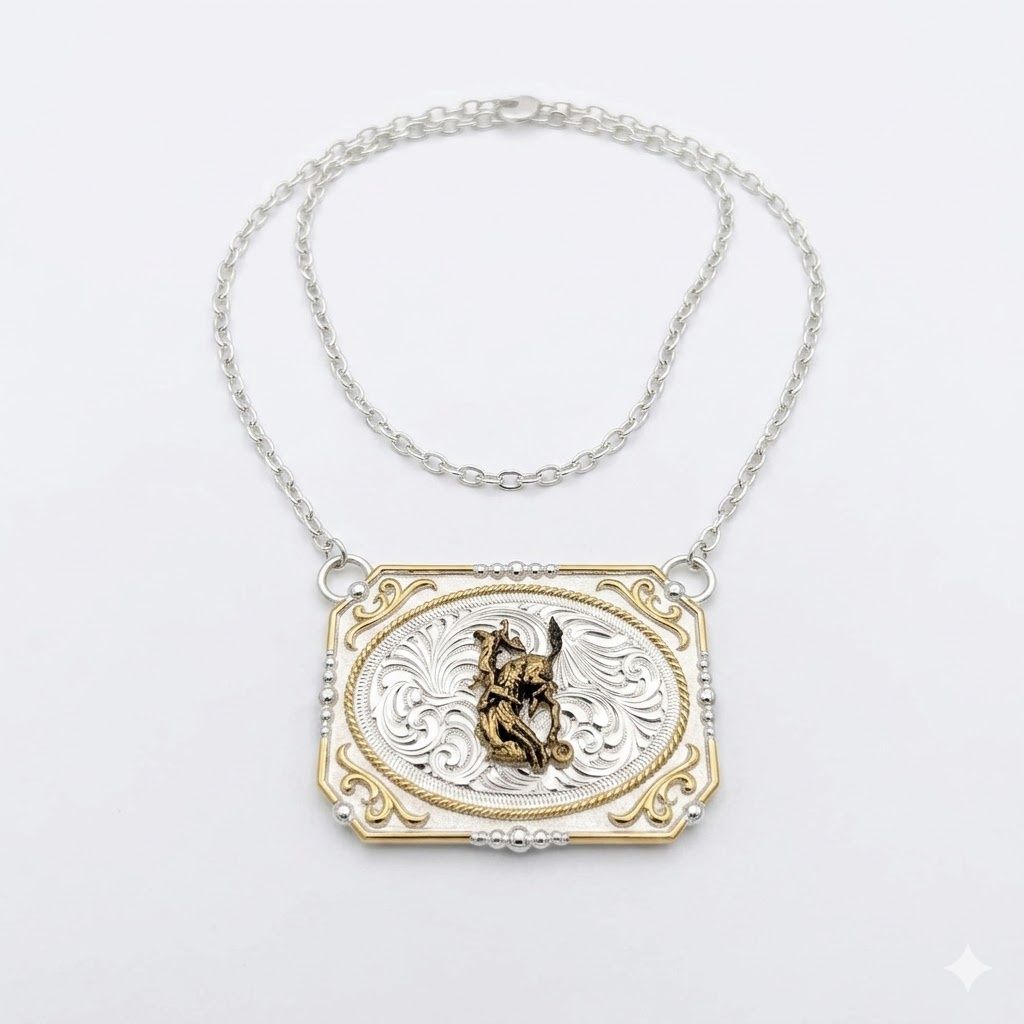 Pendleton Round-Up Montana Silversmiths Buckle Necklace