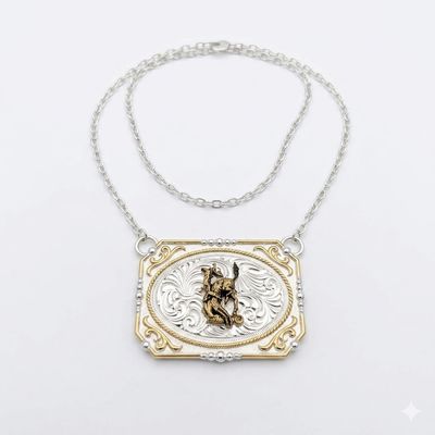 Pendleton Round-Up Montana Silversmiths Buckle Necklace