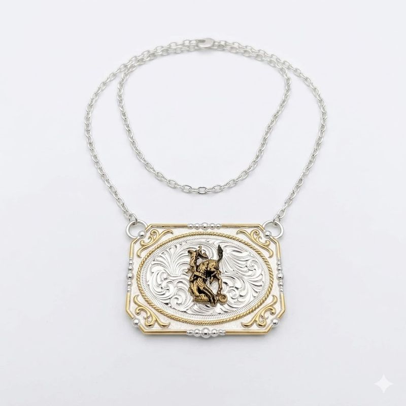 Pendleton Round-Up Montana Silversmiths Buckle Necklace