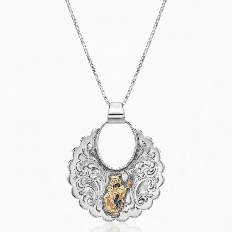 Pendleton Round-Up Vogt Scalloped Disc Necklace