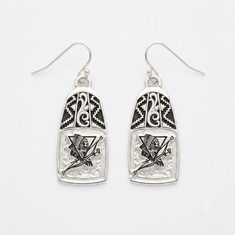 Happy Canyon Montana Silversmiths Aztec Earrings
