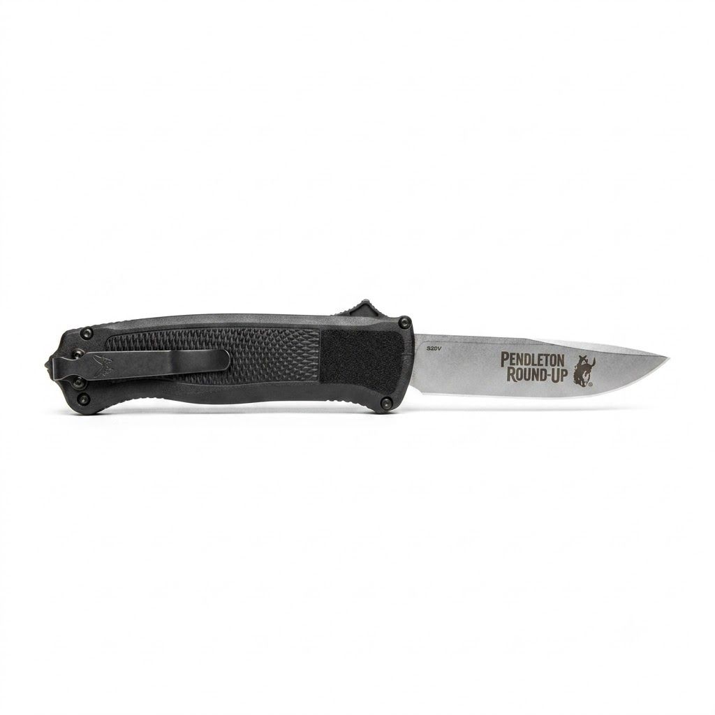 Pendleton Round-Up Benchmade Shootout Drop-Point Knife