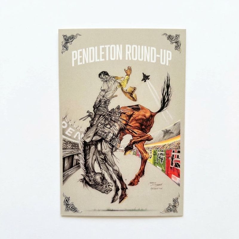 Pendleton Round-Up Historical Postcard