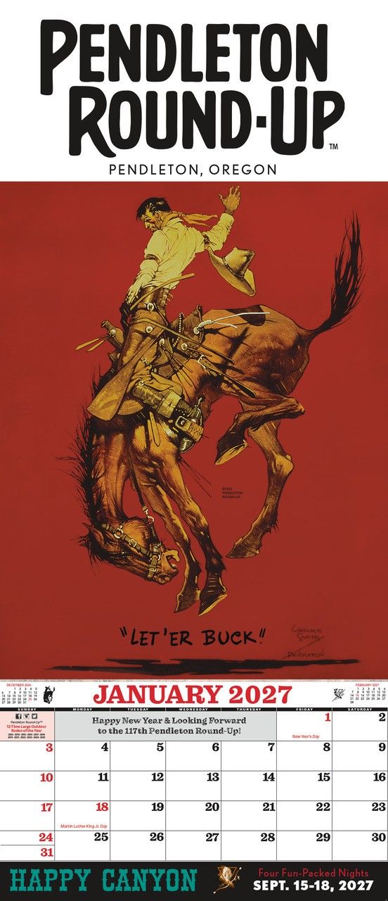 2027 Pendleton Round-Up Calendar