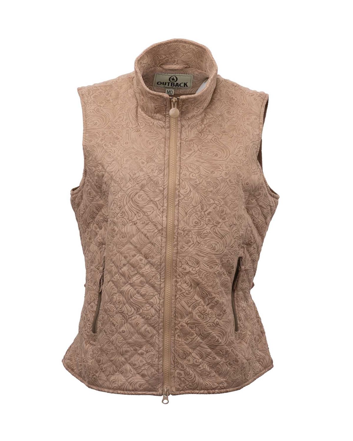Ladies Outback Pendleton Round-Up Tan Wilona Vest