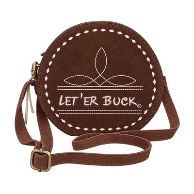 Pendleton Round-Up Brown Suede Boot Stitch Canteen Bag