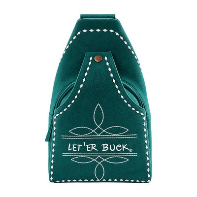 Pendleton Round-Up Teal Suede Boot Stitch Sling Bag