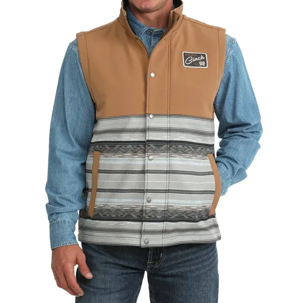 Men's Cinch Pendleton Round-Up Striped Bonded Vest