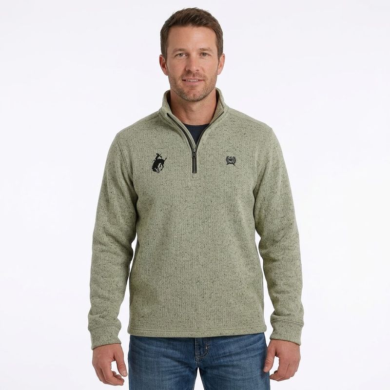 Men's Cinch Pendleton Round-Up Olive 1/4 Zip Pullover