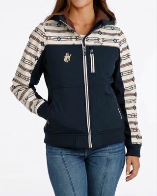 Ladies Cinch Pendleton Round-Up Navy Aztec Bonded Jacket