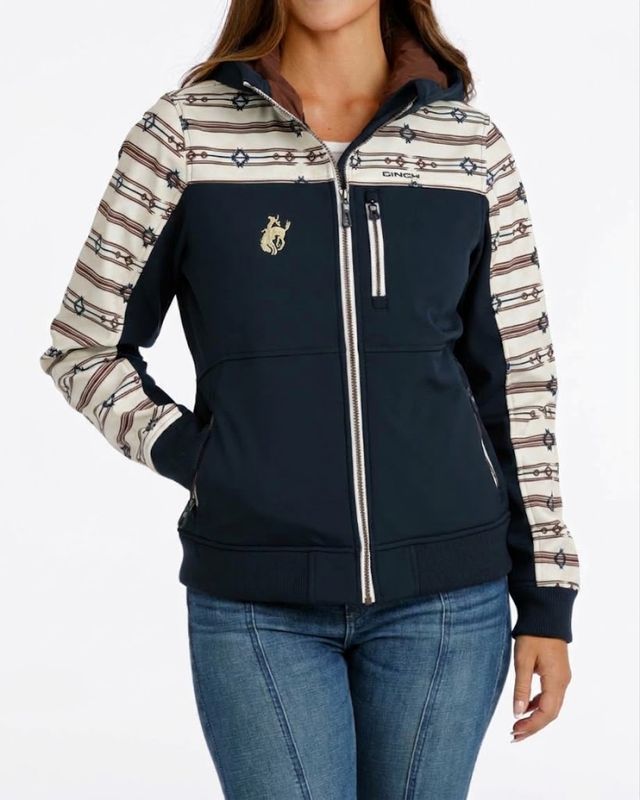 Ladies Cinch Pendleton Round-Up Navy Aztec Bonded Jacket