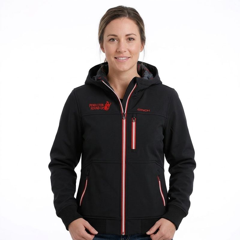 Ladies Cinch Pendleton Round-Up Black/Red Bonded Jacket
