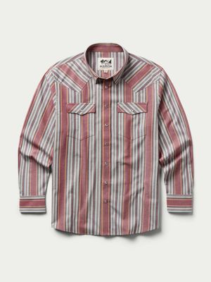 Mens Schaefer Pendleton Round-Up Red Western Stretch Snap Shirt