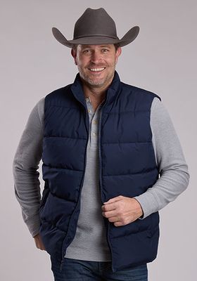 Men's Roper Pendleton Round-Up Navy Puffer Vest