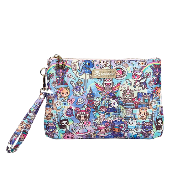 Digital Princess Gusset Zip Pouch Wristlet