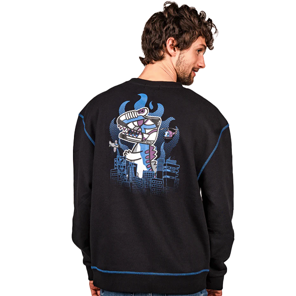 Flaming Kaiju Sweatshirt, Size: XL