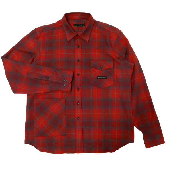 RAISED BY WOLVES Plaid Flannel Shirt