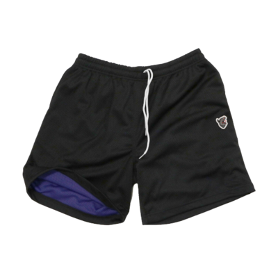 RAISED BY WOLVES Two-Tone Mesh Shorts BLK/PURPLE