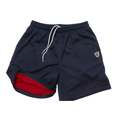 RAISED BY WOLVES Two-Tone Mesh Shorts NAVY/RED