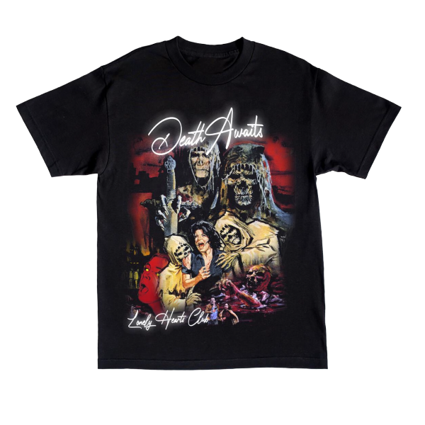 Lonely Hearts Club Death Awaits T-Shirt