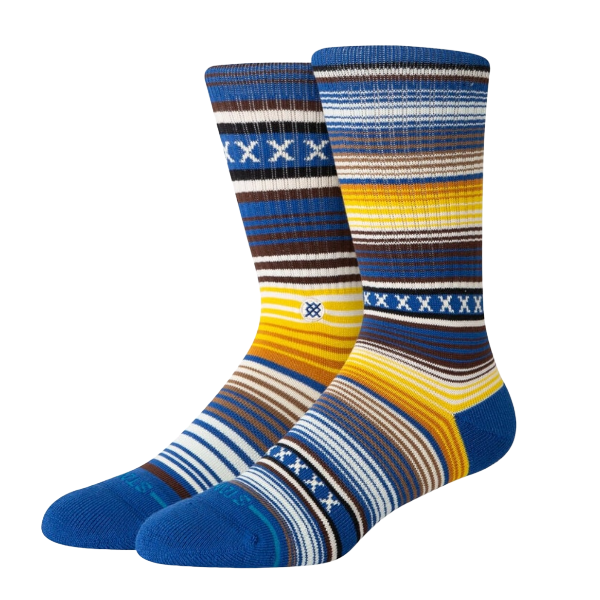 STANCE CURREN CREW SOCKS - BLUE