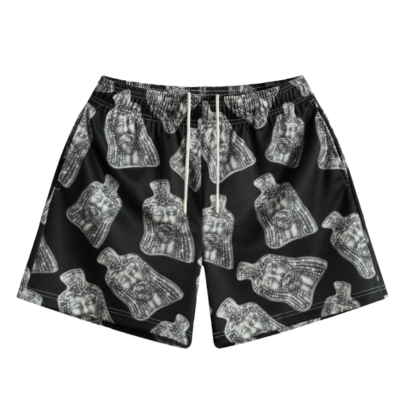 Black Jesus Piece Shorts