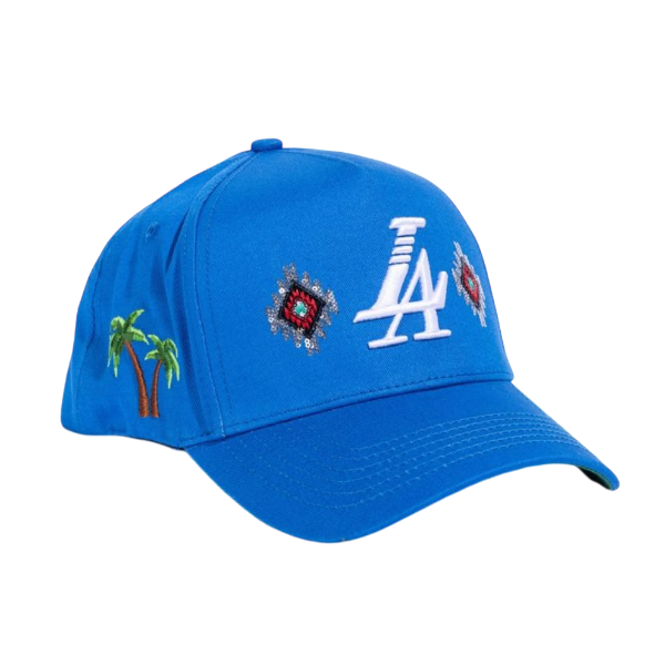 REFERENCE PARADISE LA BEADED BLUE SNAPBACK