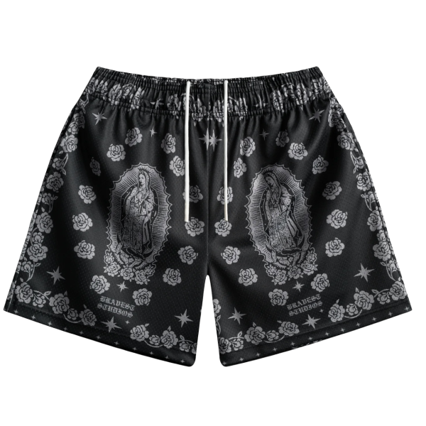 Black Grey Mary Shorts