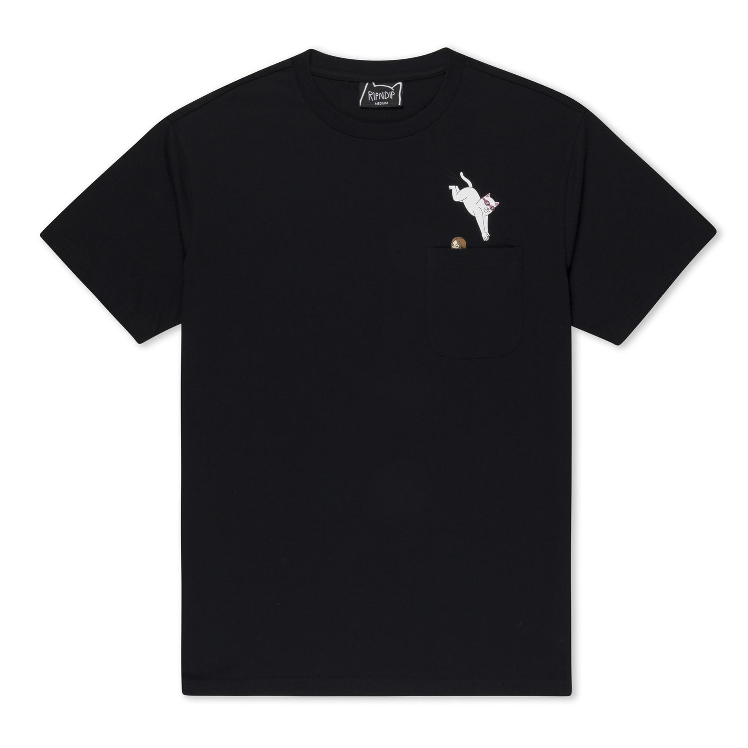 JUMPIN IN POCKET TEE BLK