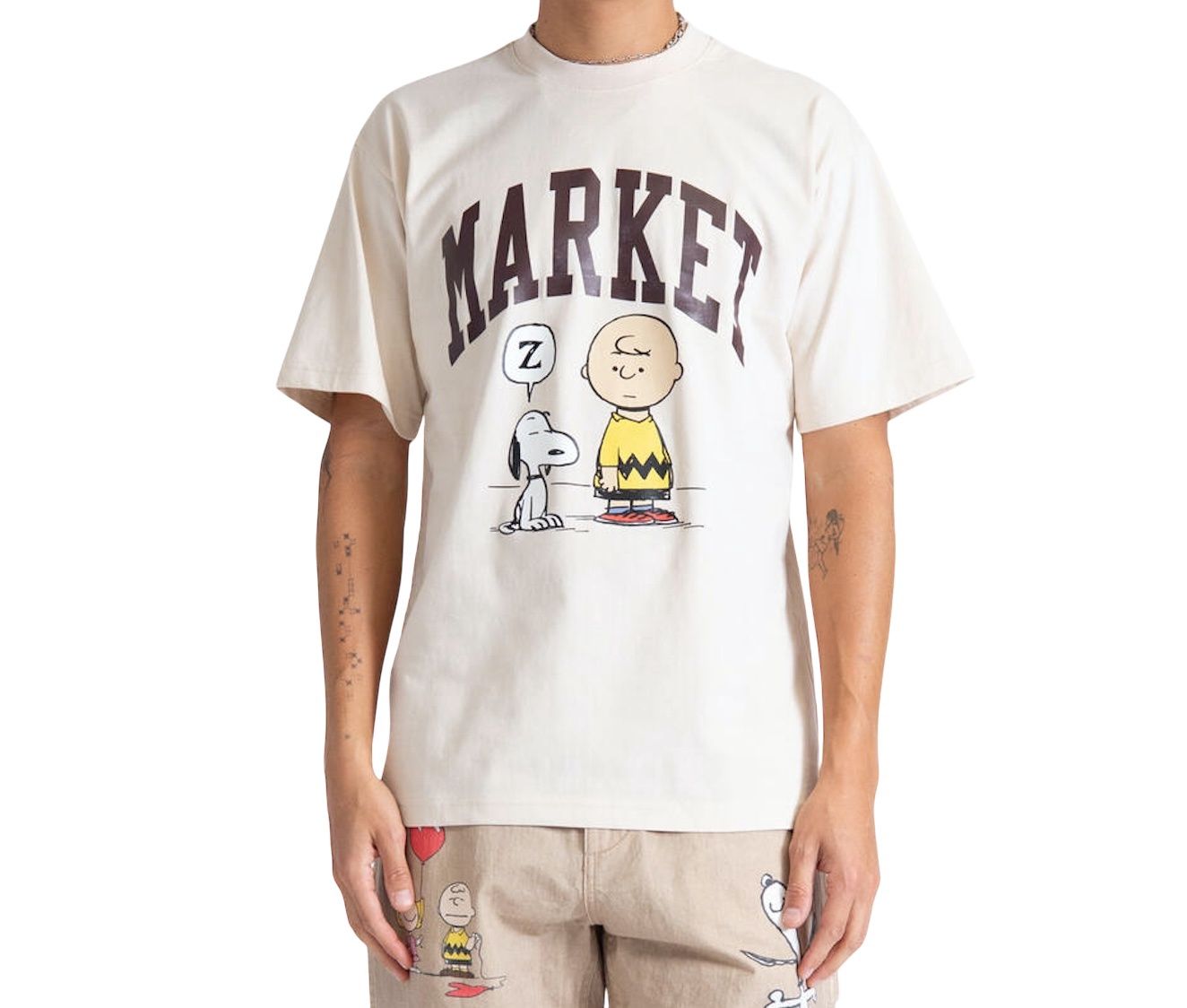 PEANUTS ARC T-SHIRT (ECRU)